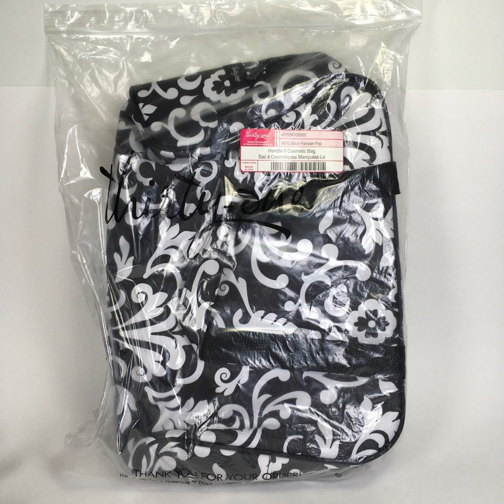 Thirty-one Handle It Cosmetic Bag Black Parisian Pop
